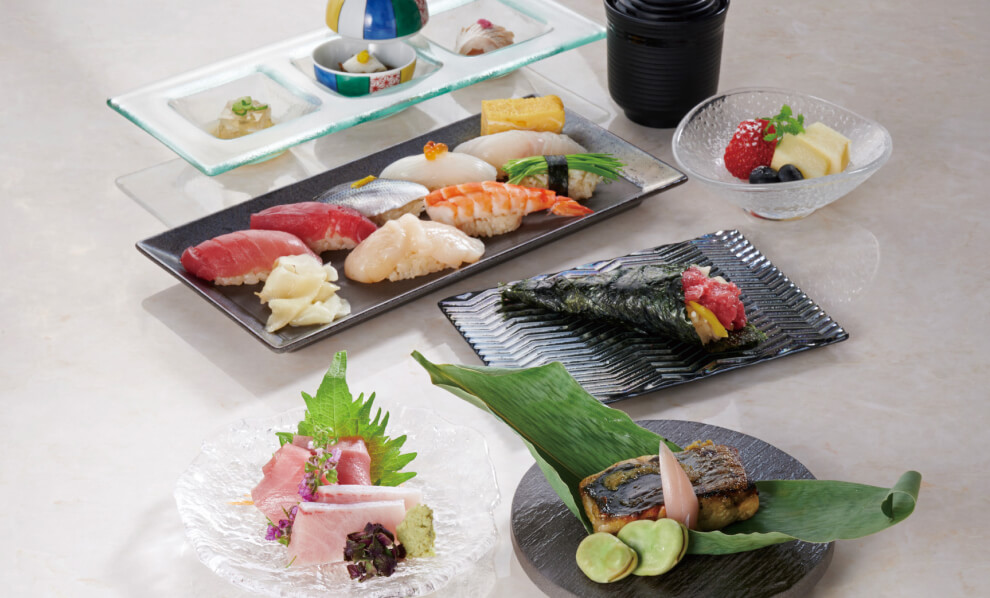 스시를 중심으로 한 해산물 요리를 즐길 수 있는 망신년회 플랜