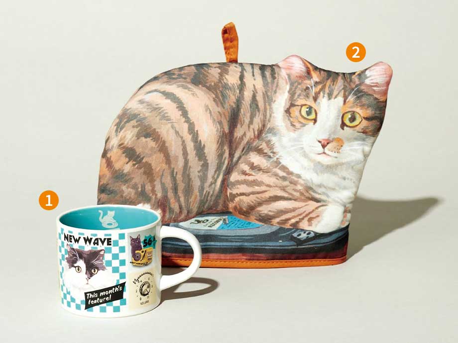 ①マグカップ②ティーコージー