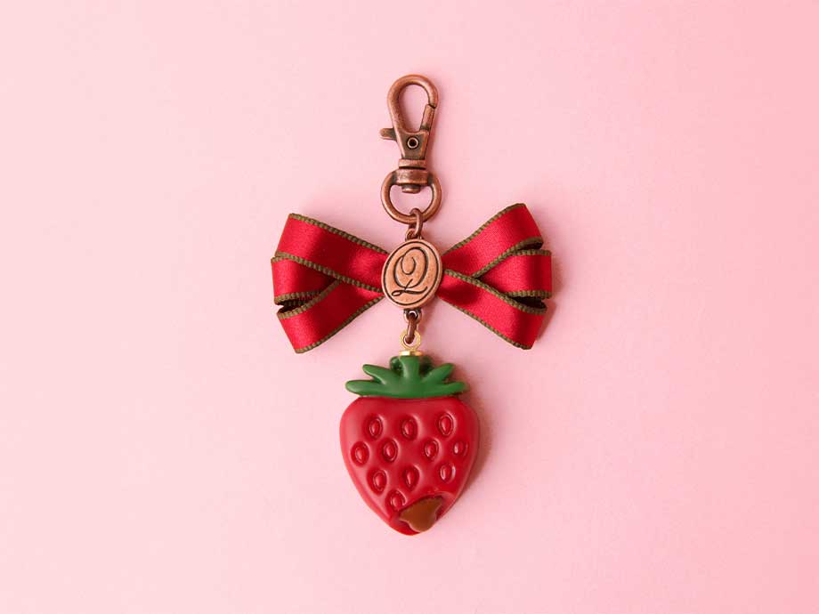 ストロベリーガナッシュリボン バッグチャーム