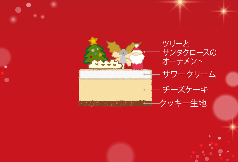 しらさぎチーズケーキ クリスマスver.