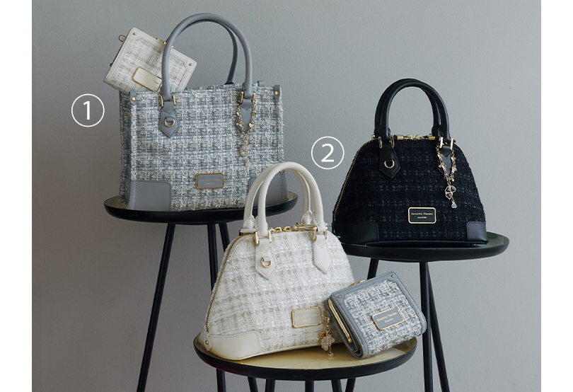 ①トートバッグ ②ショルダーバッグ