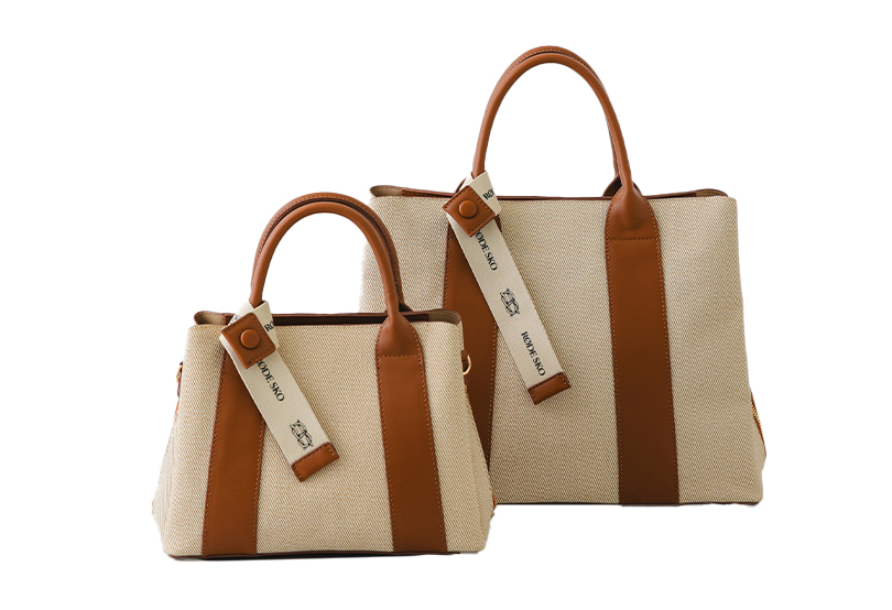 ①ロゴリボン付 2WAYハンドバッグ ②ロゴリボン付 A4 トートバッグ