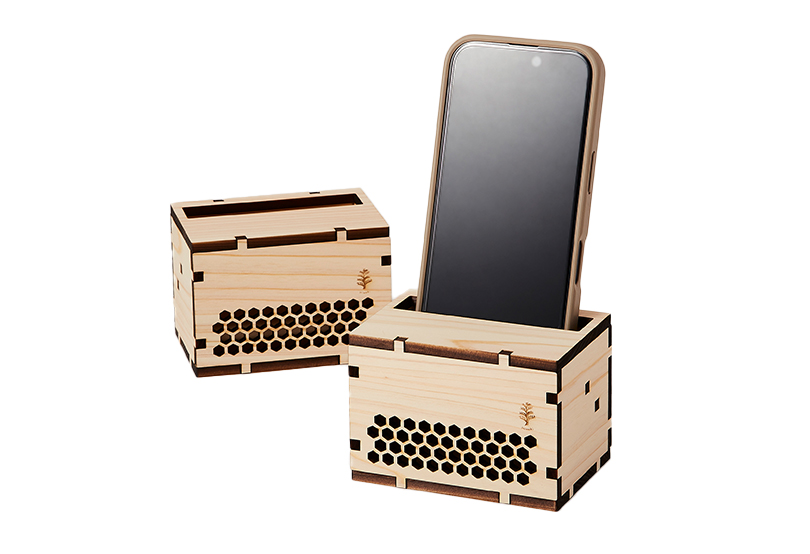 果樹 woodcrafts 木製スマホスピーカー