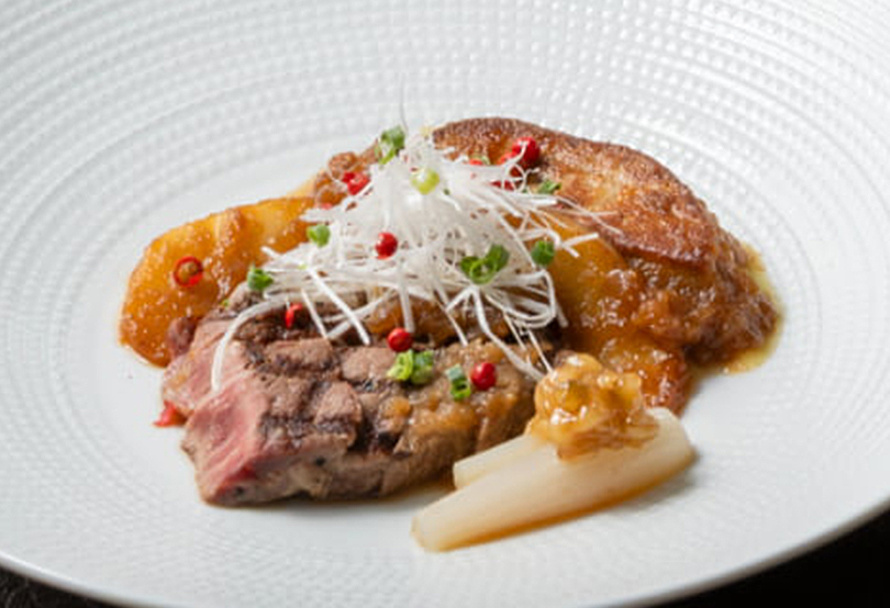 あか牛シャトーブリアンとフォアグラソテー